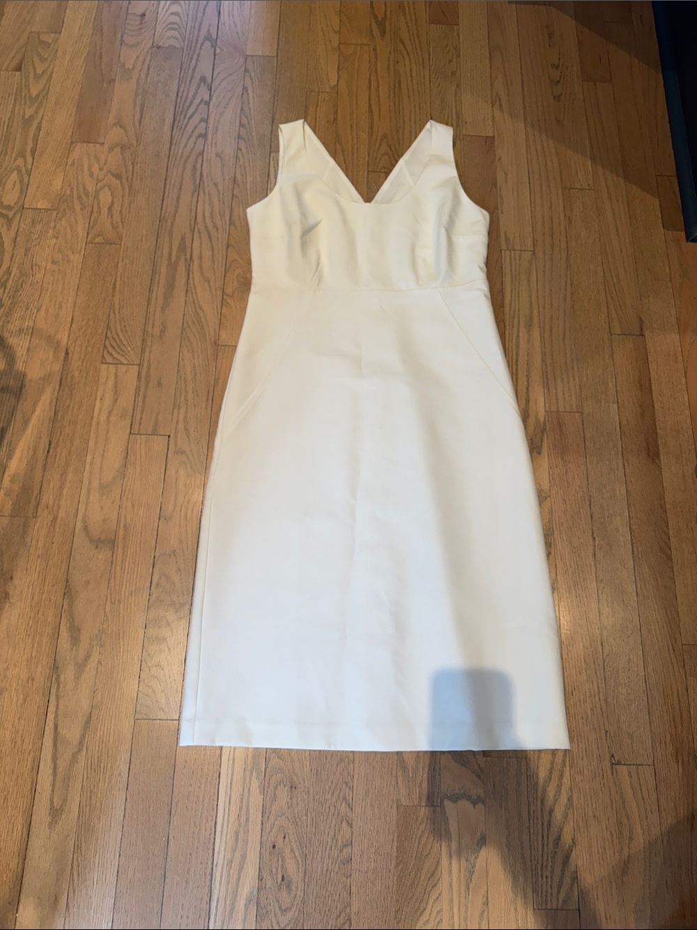 Club Monaco Cream Whitr Midi Sheath Dress - Size 6